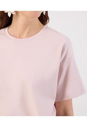 Camiseta  Para Mujer Manga Corta Cuello Redondo Color Rosa Marca Patprimo #30093903