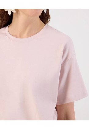 Camiseta  Para Mujer Manga Corta Cuello Redondo Color Rosa Marca Patprimo #30093903