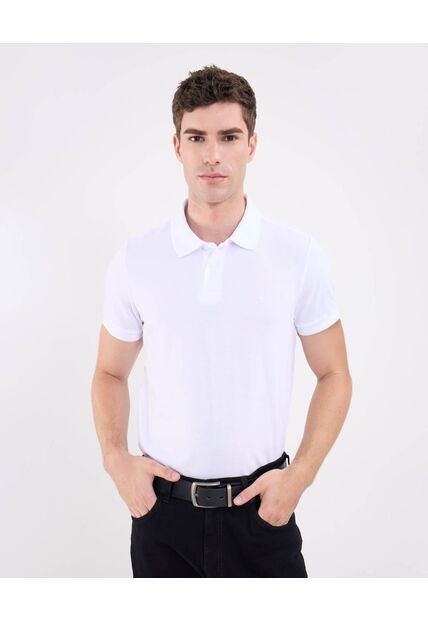 Polo Tejida Básica  Para Hombre Blanco Patprimo