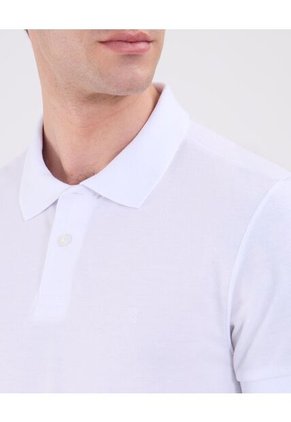 Polo Tejida Básica  Para Hombre Blanco Patprimo