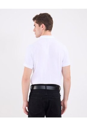 Polo Tejida Básica  Para Hombre Blanco Patprimo