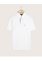 Polo Estampada Cuello Duro , Con Bolsillo  Para Hombre Blanco Patprimo de Patprimo