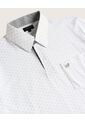 Polo Estampada Cuello Duro , Con Bolsillo  Para Hombre Blanco Patprimo de Patprimo