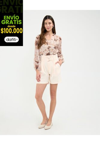 Bermuda Para Mujer  Color Rosa Marca Patprimo #30100363 Patprimo