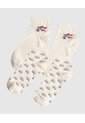 Set X2 De Medias Bordadas Comfort Para Mujer  Para Mujer Crema Patprimo de Patprimo
