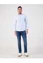 Camisa  Para Hombre Manga Larga Con Bolsillo Cuello Casual M Color Azul Marca Patprimo #44017218 de Patprimo