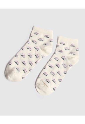 Set X2 De Medias Bordadas Comfort Para Mujer Para Mujer Crema Patprimo