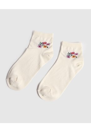 Set X2 De Medias Bordadas Comfort Para Mujer Para Mujer Crema Patprimo