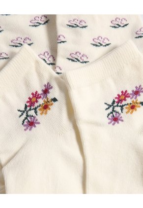 Set X2 De Medias Bordadas Comfort Para Mujer Para Mujer Crema Patprimo