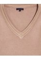 Saco Tejido Cuello En V   Para Mujer Beige Patprimo de Patprimo