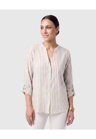 Blusa Manga Larga Con Botones Para Mujer  Para Mujer Café Patprimo Patprimo