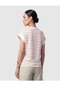 Camiseta Casual A Rayas Para Mujer  Para Mujer Café Patprimo de Patprimo