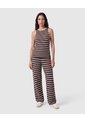 Pantalón De Punto Acanalado Recto Para Mujer  Para Mujer Café Patprimo de Patprimo