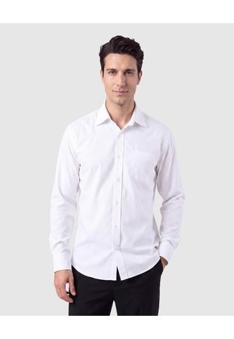 Camisa Manga Larga Formal Para Hombre  Para Hombre Blanco Patprimo Patprimo