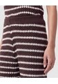 Pantalón De Punto Acanalado Recto Para Mujer  Para Mujer Café Patprimo de Patprimo