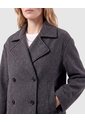 Chaqueta Cruzada De Corte Corto Para Mujer  Para Mujer Gris Patprimo de Patprimo