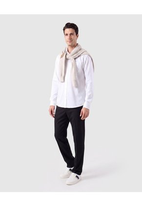 Camisa Manga Larga Formal Para Hombre Para Hombre Blanco Patprimo