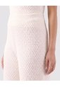 Pantalón Tejido De Corte Recto Para Mujer  Para Mujer Crema Patprimo de Patprimo