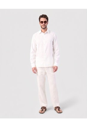 Camisa Guayabera Manga Larga Para Hombre Para Hombre Blanco Patprimo