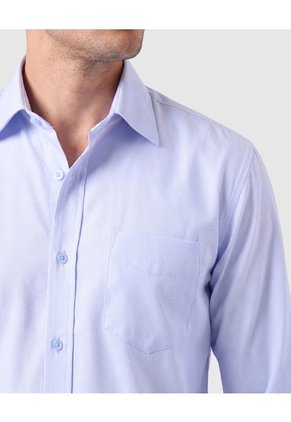 Camisa Manga Larga Formal Para Hombre Para Hombre Azul Patprimo