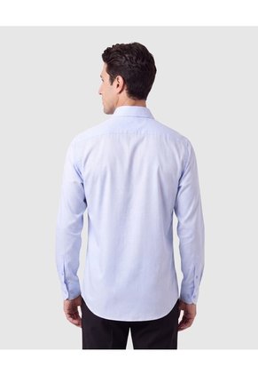 Camisa Manga Larga Formal Para Hombre Para Hombre Azul Patprimo