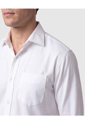 Camisa Manga Larga Formal Para Hombre Para Hombre Blanco Patprimo