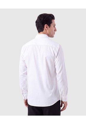 Camisa Manga Larga Formal Para Hombre Para Hombre Blanco Patprimo