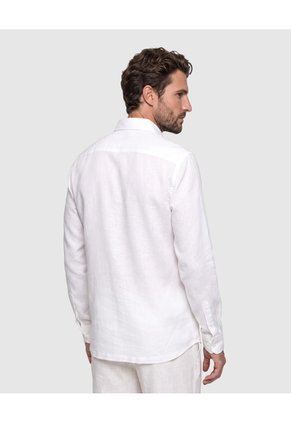 Camisa Guayabera Manga Larga Para Hombre Para Hombre Blanco Patprimo