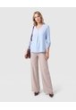 Blusa Manga 3/4 Con Escote V Para Mujer  Para Mujer Azul Patprimo de Patprimo