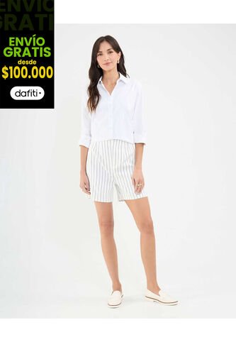 Bermuda Para Mujer  Color Blanco Marca Patprimo #30100367 Patprimo