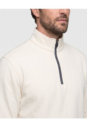Buzo Con Media Cremallera Para Hombre  Para Hombre Crema Patprimo