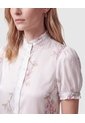 Camisa Estampada Manga Corta Para Mujer  Para Mujer Blanco Patprimo de Patprimo