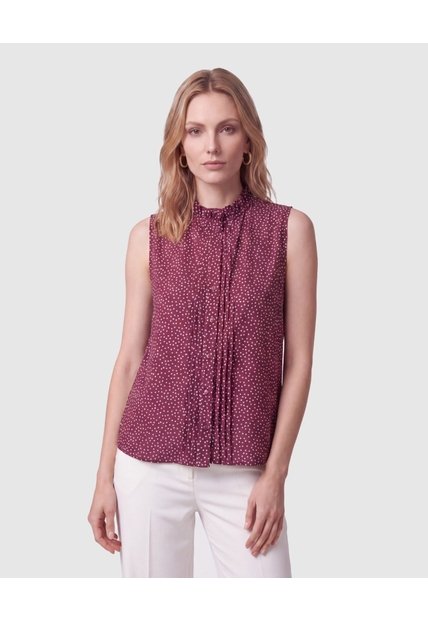 Blusa Estampada Sin Mangas Para Mujer  Para Mujer Morado Patprimo