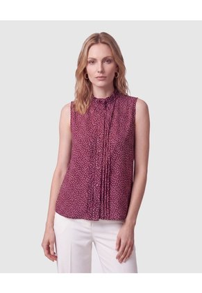 Blusa Estampada Sin Mangas Para Mujer Para Mujer Morado Patprimo
