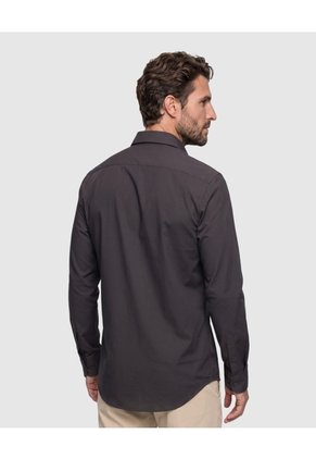 Camisa Manga Larga Con Bolsillo Para Hombre Para Hombre Café Patprimo