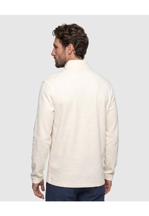 Buzo Con Media Cremallera Para Hombre  Para Hombre Crema Patprimo