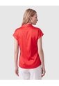 Blusa Unicolor Manga Corta Para Mujer  Para Mujer Rojo Patprimo de Patprimo