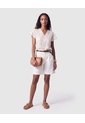 Blusa Con Escote V Y Manga Corta Para Mujer  Para Mujer Crema Patprimo de Patprimo