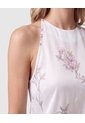 Blusa Sin Mangas Con Cuello Redondo Para Mujer  Para Mujer Blanco Patprimo de Patprimo
