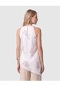 Blusa Sin Mangas Con Cuello Redondo Para Mujer  Para Mujer Blanco Patprimo de Patprimo