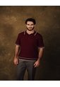 Polo Tejida Manga Corta Para Hombre  Para Hombre Vino Patprimo de Patprimo