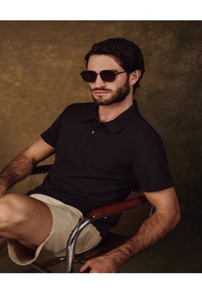 Polo Con Cierre De Cremallera Para Hombre  Para Hombre Café Patprimo