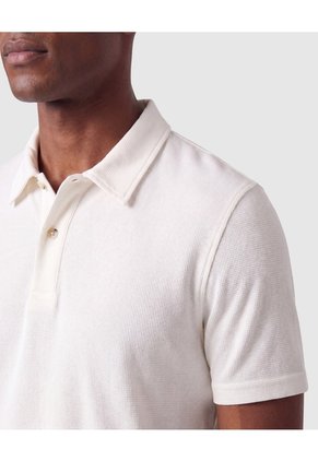 Polo Unicolor Para Hombre Para Hombre Crema Patprimo