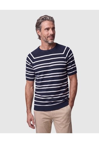 Camiseta Tejida Manga Corta Para Hombre  Para Hombre Azul Patprimo Patprimo