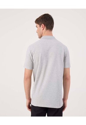 Polo Unicolor Con Bolsillo   Para Hombre Gris Patprimo