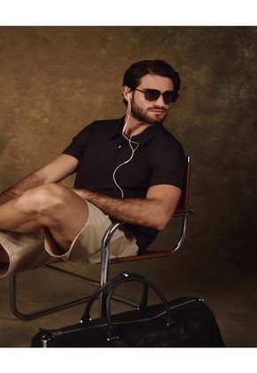 Polo Con Cierre De Cremallera Para Hombre  Para Hombre Café Patprimo