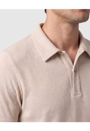 Polo Unicolor Para Hombre Para Hombre Beige Patprimo