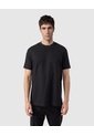 Camiseta Texturizada Manga Corta Para Hombre  Para Hombre Negro Patprimo de Patprimo