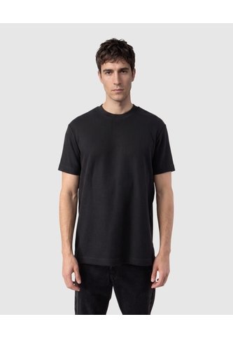 Camiseta Texturizada Manga Corta Para Hombre  Para Hombre Negro Patprimo Patprimo