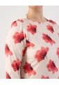 Blusa De Manga 3/4 Con Botones  Curvy  Para Mujer Rojo Patprimo de Patprimo